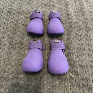 WagWear WagWellies dog shoes in purple size Large (set of four)